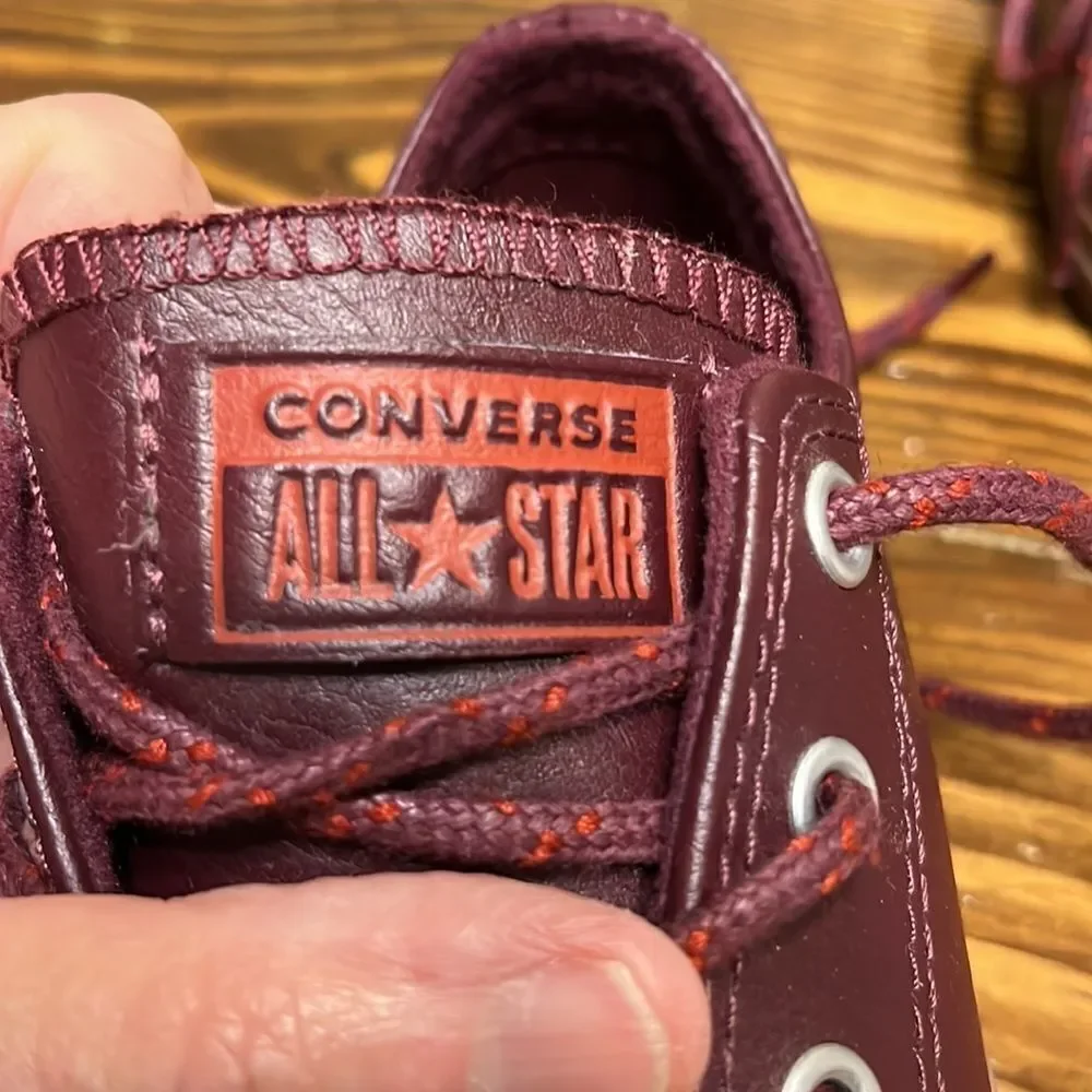 NEW Converse CTAS OX Dark Sangria Tera Red Low Unisex size 1